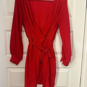 Red Wrap Dress